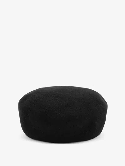 The Frankie Shop Noxley Pillbox Wool Beret In Black