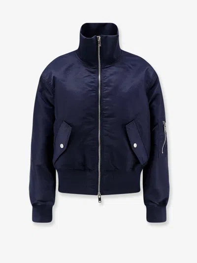 The Frankie Shop Storm Navy Bomber Jacket In Blue