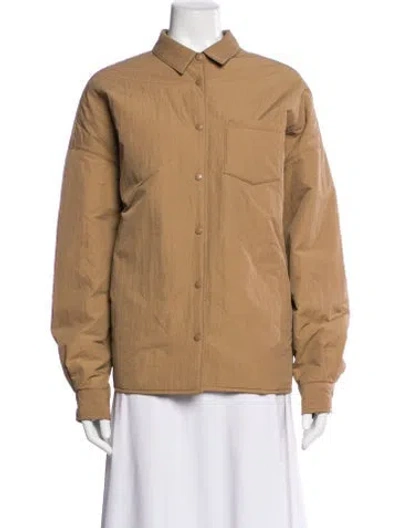 Pre-owned The Frankie Shop Nylon Utility Jacket In Brown