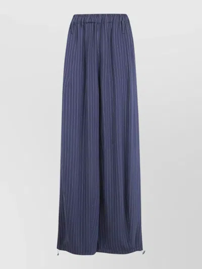 The Frankie Shop Oakdale Track Pants Pinstripe Side Pockets In Blue