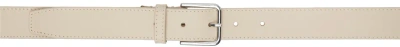 The Frankie Shop Off-white Toni Leather Belt In Mastic