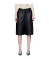 The Frankie Shop Olivia Leather Bermuda Shorts In Black
