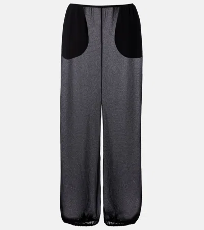 The Frankie Shop The Frenkie Shop Orissa Sheer Balloon Pants In Black