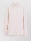 The Frankie Shop Ornella Side Button-up Shirt In Pink