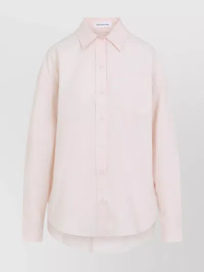 THE FRANKIE SHOP ORNELLA SIDE BUTTON-UP SHIRT