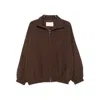The Frankie Shop Zippered Casual Jacket In Brown