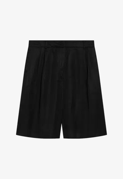 The Frankie Shop Oversized Bermuda Shorts In Black
