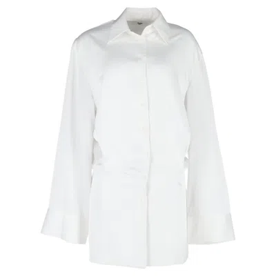 The Frankie Shop Oversized Shirt In White Cotton