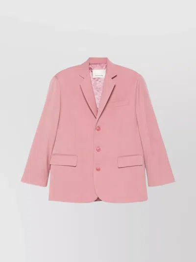 The Frankie Shop Oversized Tailored Single-breasted Blazer In Pink