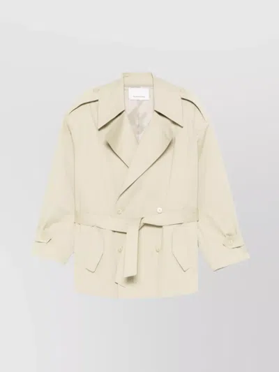 The Frankie Shop Oversized Zurich Trench Coat In White