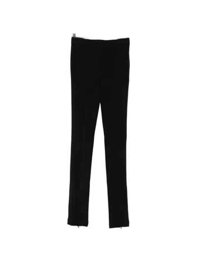The Frankie Shop Logo-detailed Casual Trousers In Black