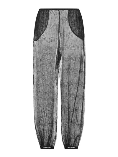 The Frankie Shop Orissa Lace Ballon Pants In Black