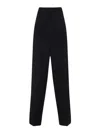 The Frankie Shop Wide-leg Trousers With Tailored Silhouette And Pleated Front In Black