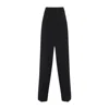 The Frankie Shop High Waist Wide Leg Pleated Trousers In Black