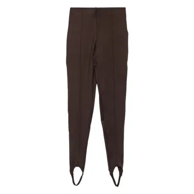 The Frankie Shop Elastic Waist Leggings In Brown