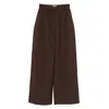 The Frankie Shop Elastic Waist Casual Pants In Brown