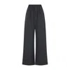 The Frankie Shop Dark Grey Virgin Wool Baxter Plaid Track Pants In Gray