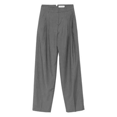 The Frankie Shop Belt Loop Casual Pants In Gray