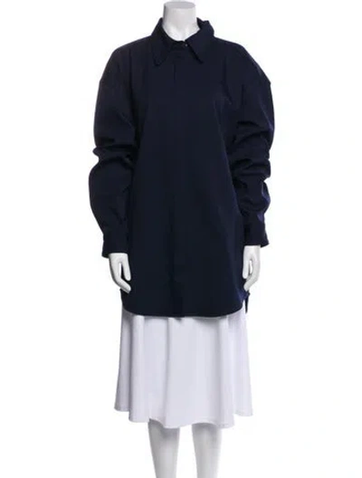 Pre-owned The Frankie Shop Parka In Blue