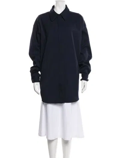 Pre-owned The Frankie Shop Parka In Blue