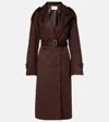 The Frankie Shop Pembroke Trench Coat In Brown
