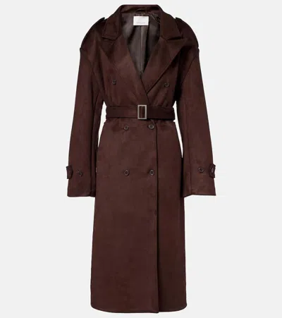 The Frankie Shop Pembroke Trench Coat In Brown