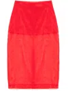 The Frankie Shop Peri Silk-blend Organza Midi Skirt In Rot