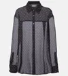 The Frankie Shop Peri Polka-dot Shirt In Black