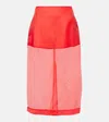 The Frankie Shop Midirock Peri Aus Einem Seidengemisch In Rot