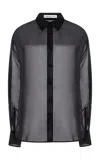 THE FRANKIE SHOP PERI SILK-BLEND CHIFFON SHIRT