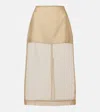 THE FRANKIE SHOP PERI SILK-BLEND MIDI SKIRT