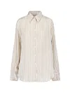 The Frankie Shop 'peri' Striped Shirt In White