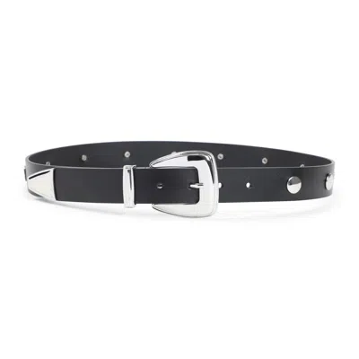 The Frankie Shop Perth Studded Belt In Black