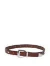 The Frankie Shop Perth Studded Leather Belt In Brown
