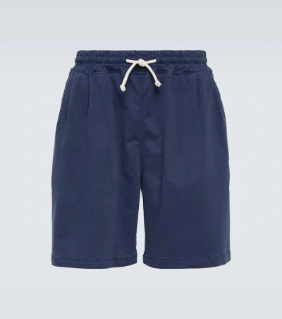 The Frankie Shop Pierce Cotton-blend Shorts In Blau