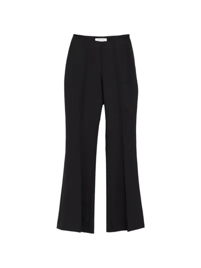 The Frankie Shop Pintuck Flared Trousers In Black