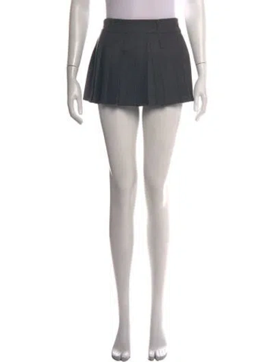 Pre-owned The Frankie Shop Pleated Accents Mini Skirt W/ Tags In Grey