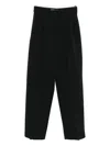 The Frankie Shop Pleated Buttoned Trousers In Black