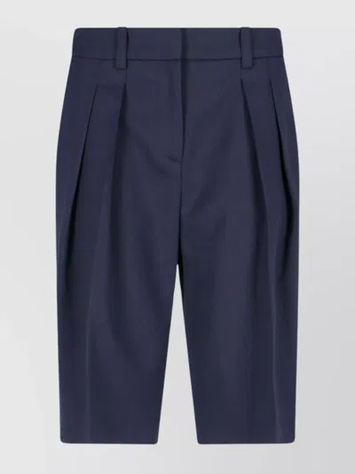 THE FRANKIE SHOP PLEATED STRAIGHT SHORTS BACK POCKET