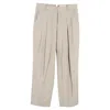 The Frankie Shop Pleated Tailored Trousers In Beige Wool In Neutral