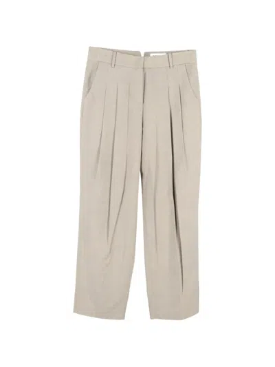 Pre-owned The Frankie Shop Pleated Tailored Trousers In Neutral