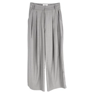 The Frankie Shop Pleated Wide-leg Trousers In Grey Polyester In Gray