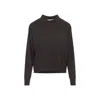 The Frankie Shop Brown Merino Wool Croydon Padded Knit Polo In Black