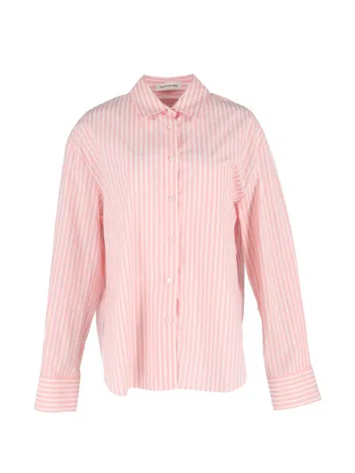 Pre-owned The Frankie Shop Poplin Striped Shirt In Pink