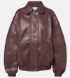 The Frankie Shop Prescott Oversized Jacket In Burgundy
