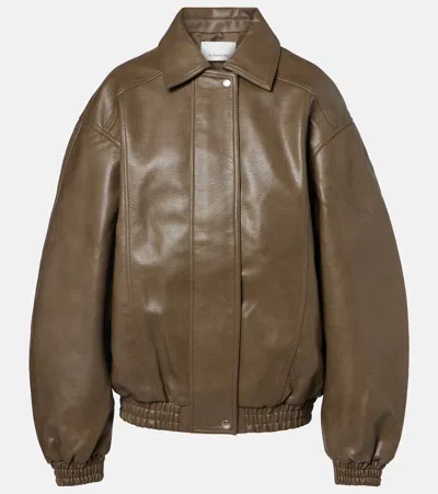 The Frankie Shop Prescott Oversized Jacket In Green