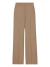 The Frankie Shop Lenora Wide Leg Trousers In Brown