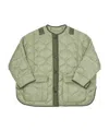 The Frankie Shop Quilted Teddy Jacket Featuring Contrasting Trims In Green