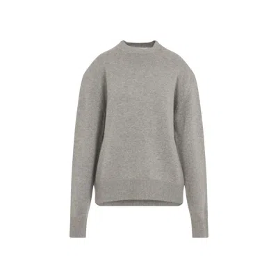 THE FRANKIE SHOP RAFAELA BROWN MERINO WOOL PULLOVER