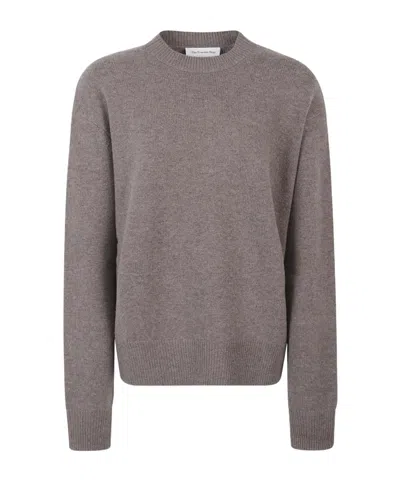 The Frankie Shop Rafaela High-neck Knitted Jumper In Gray